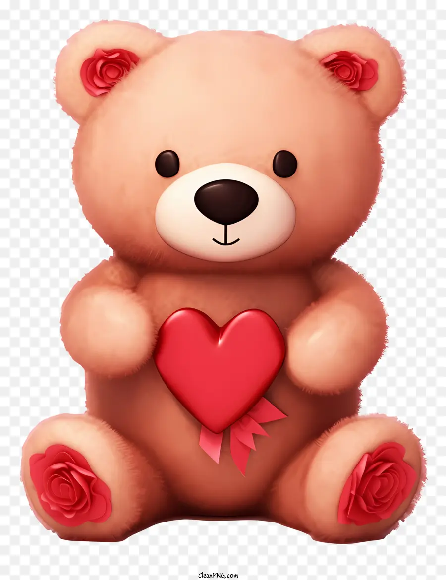 Реалистичный 3d Тедди Святого Валентина，Милый плюшевый мишка PNG