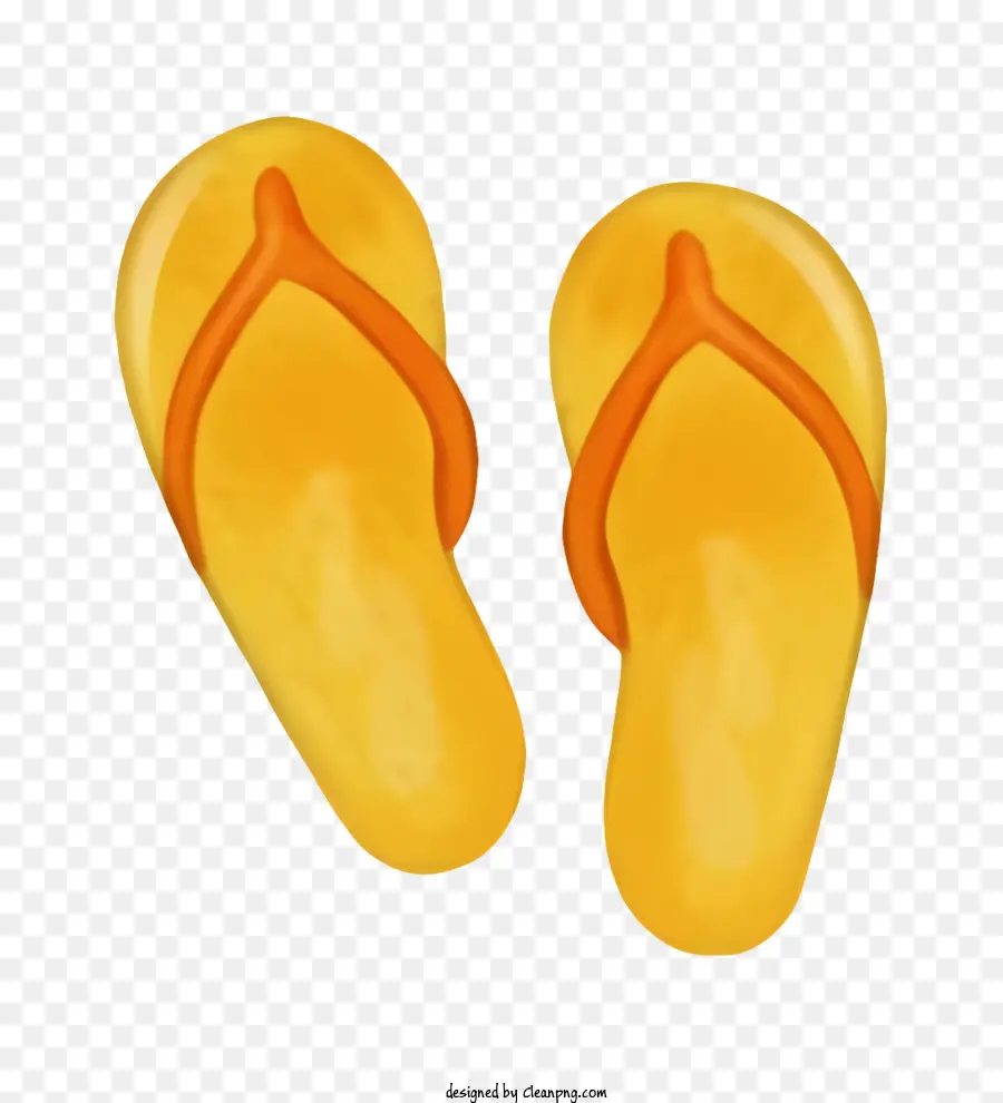 пляж，Желтые сандалии PNG
