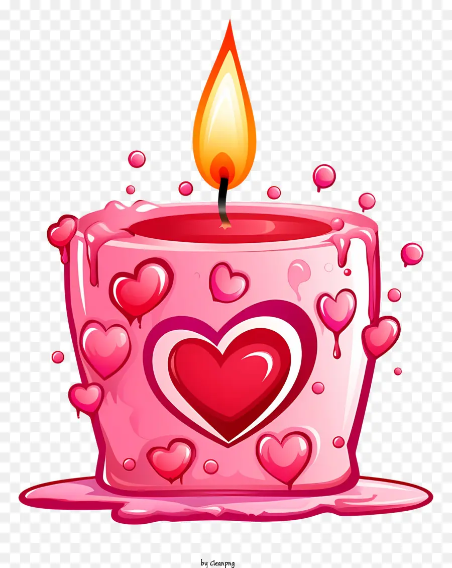 мультипликационная свеча дня Святого Валентина，Свеча PNG