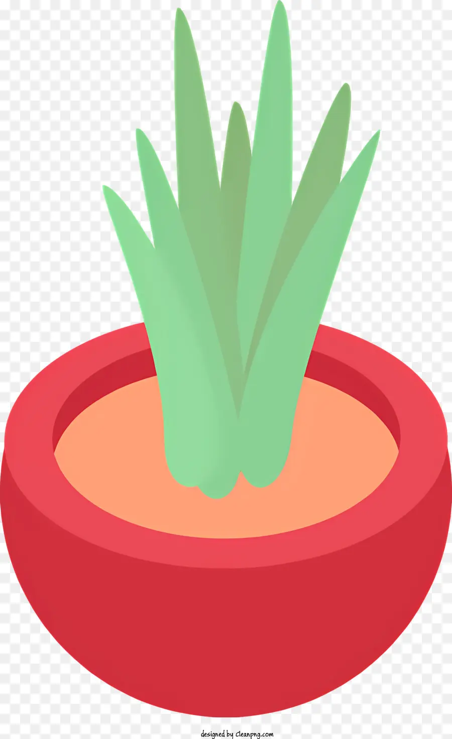 мультфильм，Красное горшечное растение PNG