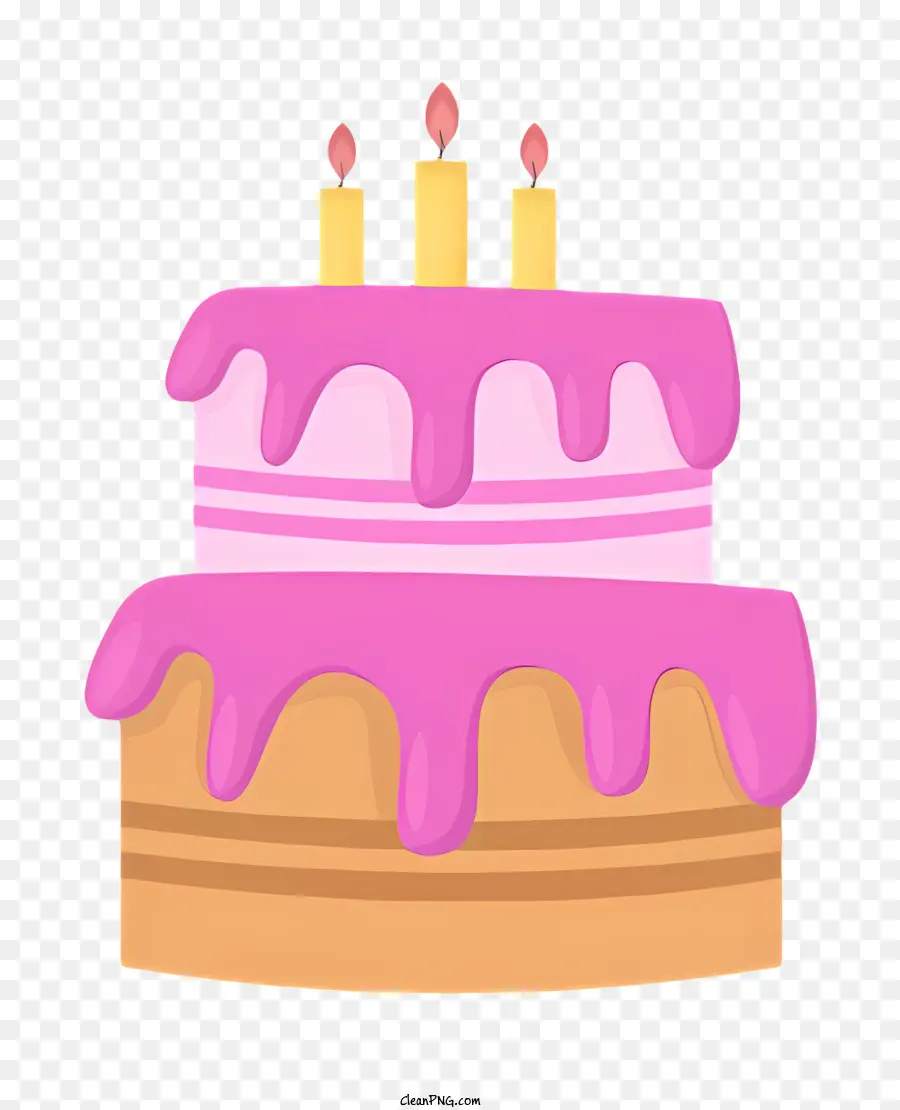 День рождения Торт，Розовый торт ко дню рождения PNG