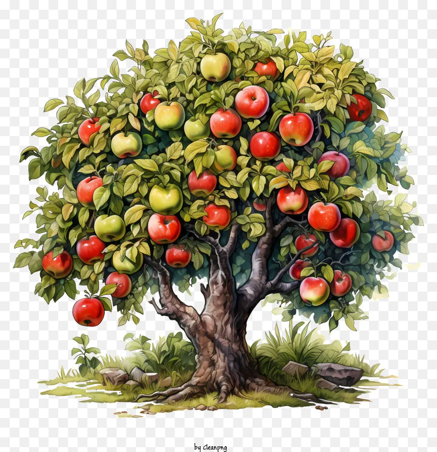фруктовое дерево，Дерево с яблоками PNG