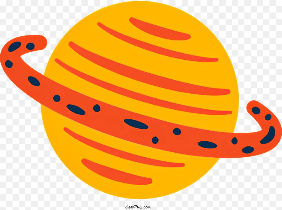 оранжевая планета，голубая планета PNG