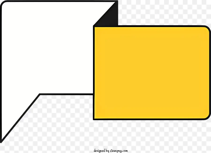Желтый квадрат，черная граница PNG