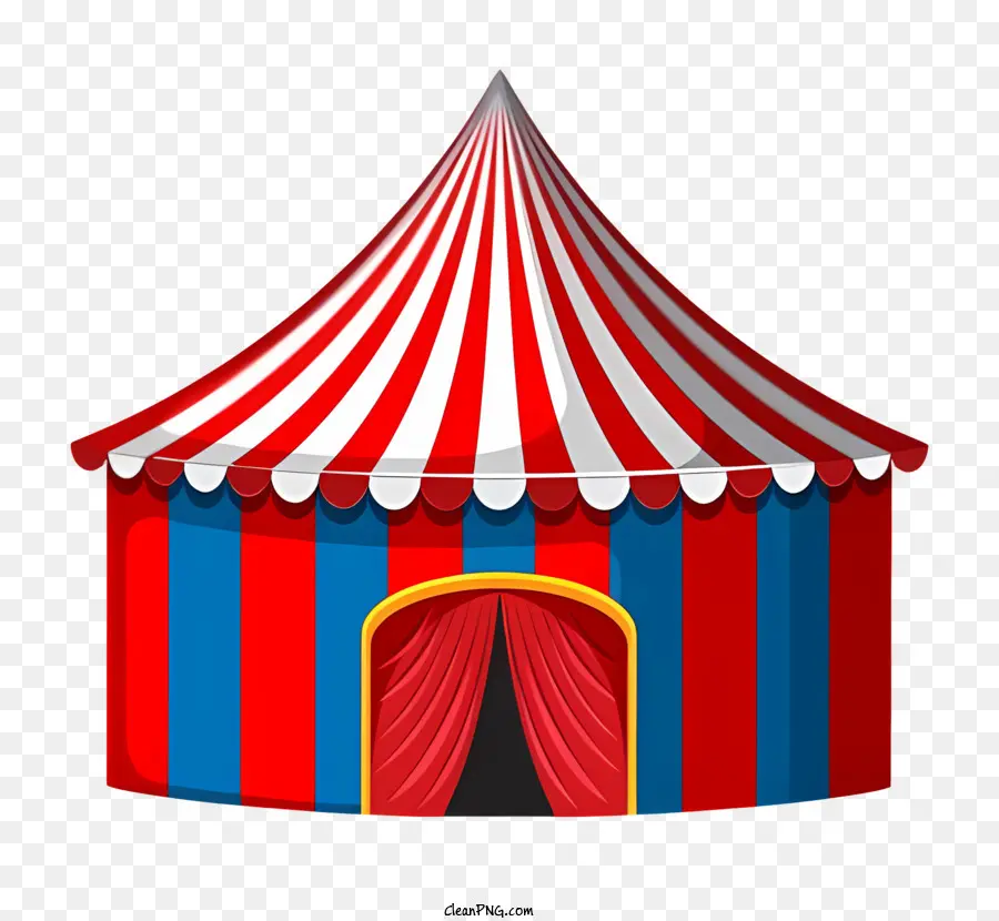 цирковой шатер，полосатые шторы PNG