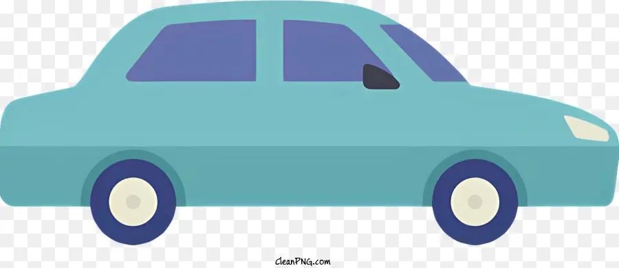 синий автомобиль，два колеса с правой стороны PNG