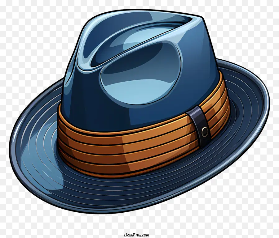 Шляпа，Синяя кожаная шляпа PNG