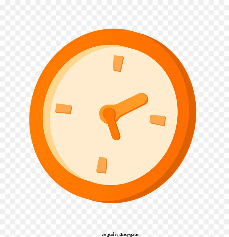 Оранжевые часы，Цифровые часы PNG