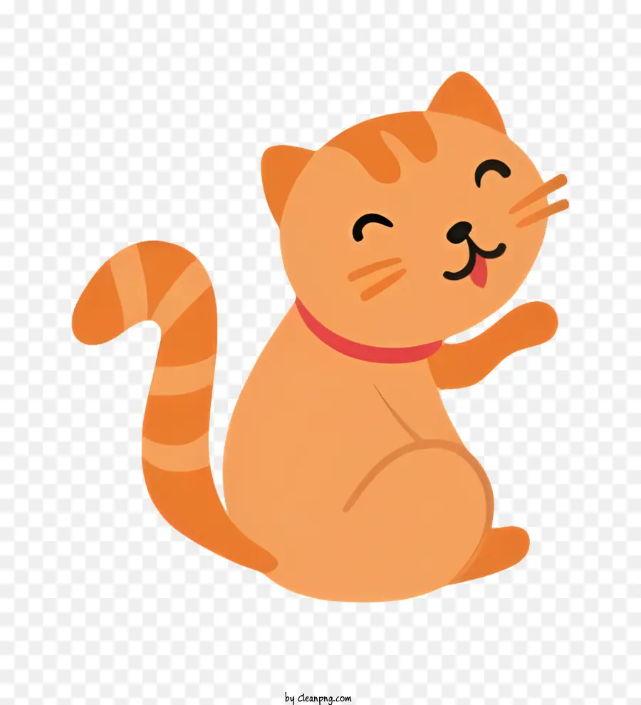 Черный кот，оранжевый кот PNG