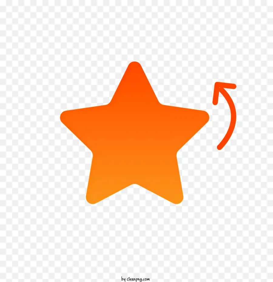 Иконка Orange Star，красная стрелка указывающая вверх PNG
