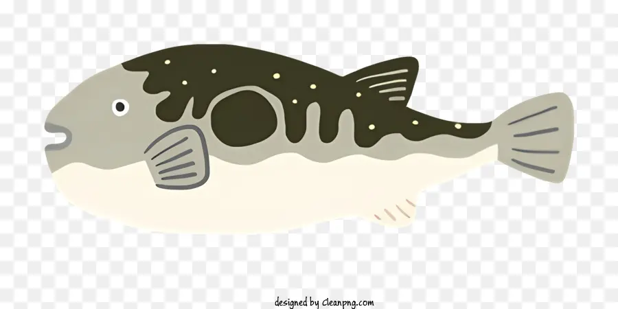 Мультипликационное изображение рыбы，Круглый тел рыбы PNG