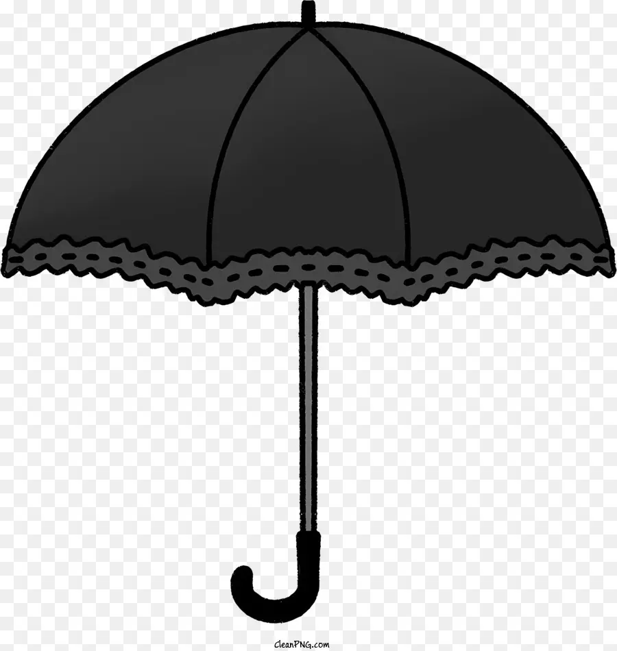 мультфильм，черный зонт PNG