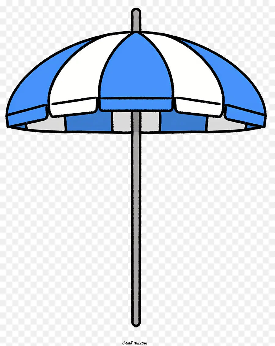 мультфильм，сине белый зонт PNG