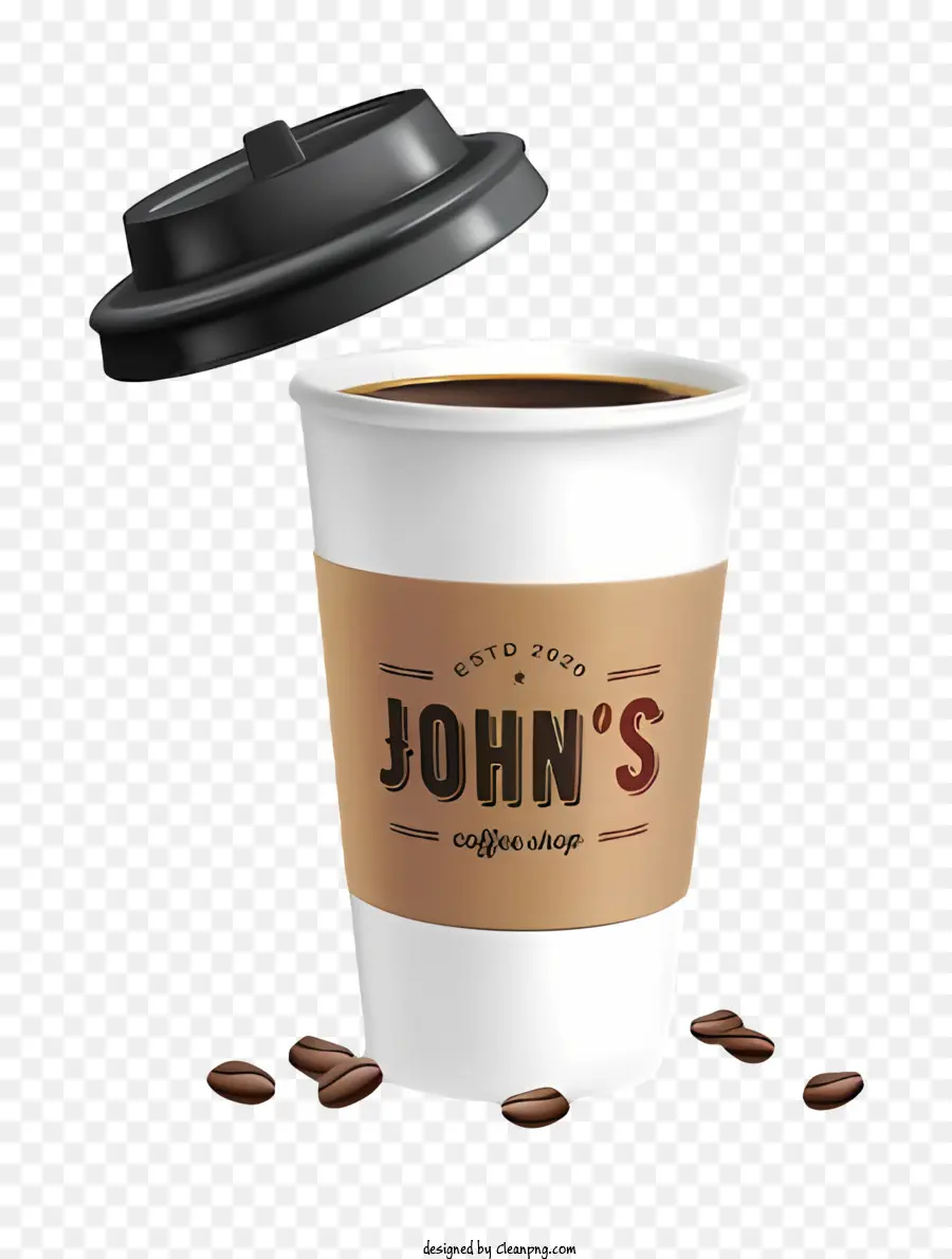 кофе в зернах，Cardboard Cup PNG