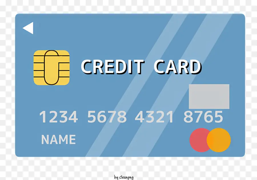 кредитная карта，Синий текст PNG
