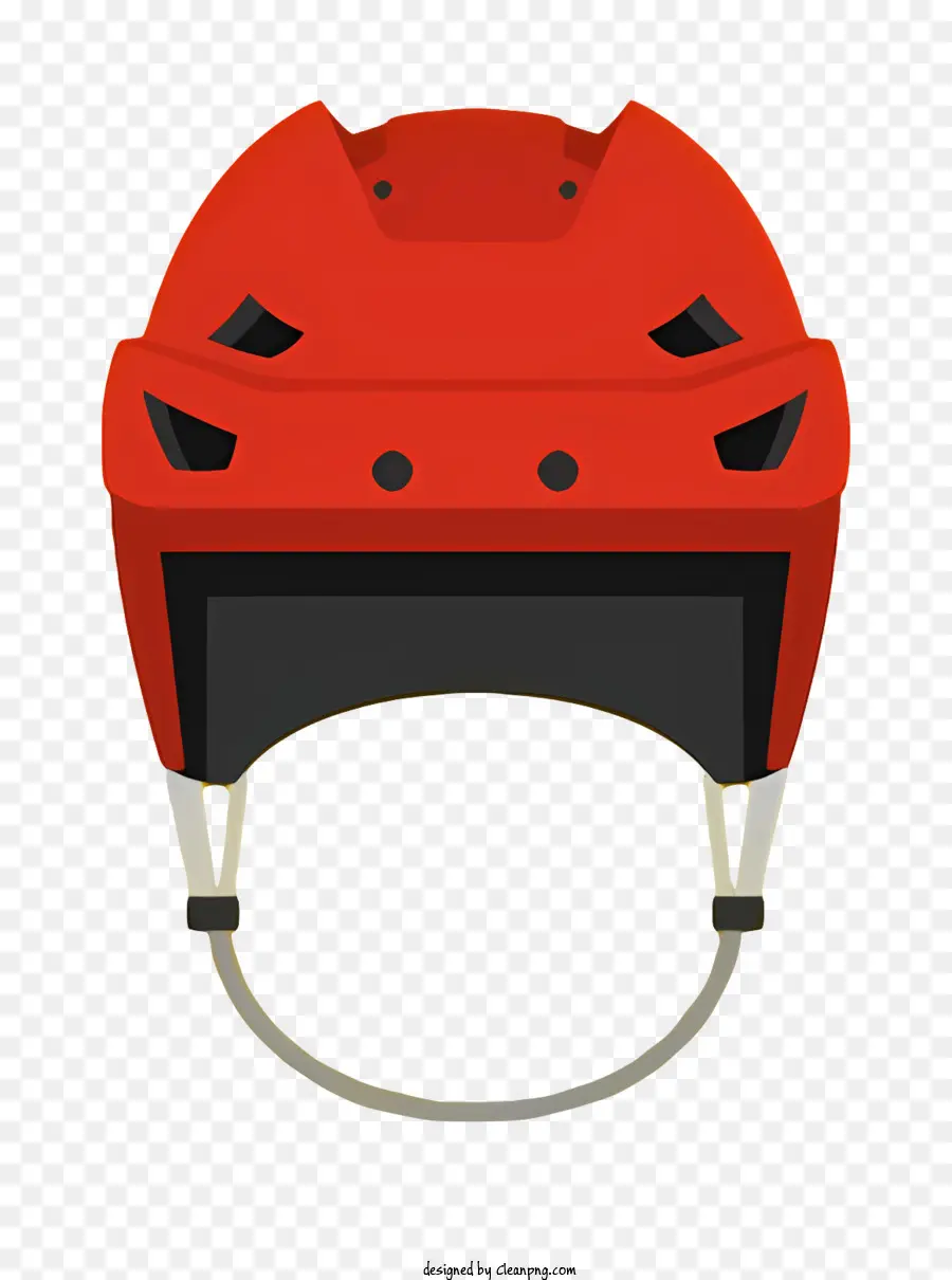 Красный хоккейный шлем，Четкий козырек PNG