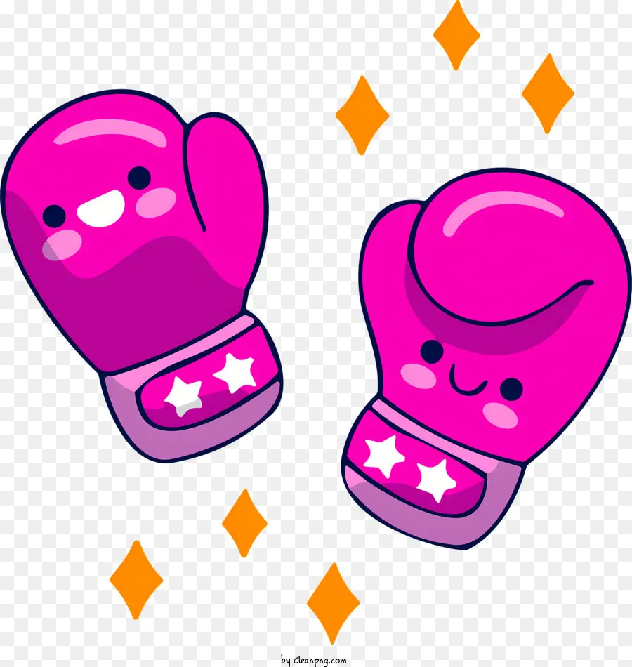 Мультипликационные перчатки，розовые и красные боксерские перчатки PNG