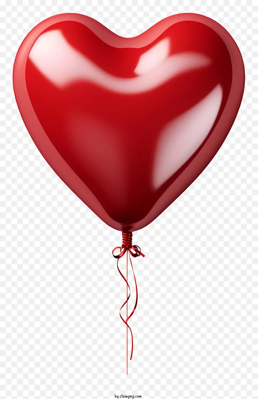 сердце，Красные сердца с воздушным шаром PNG