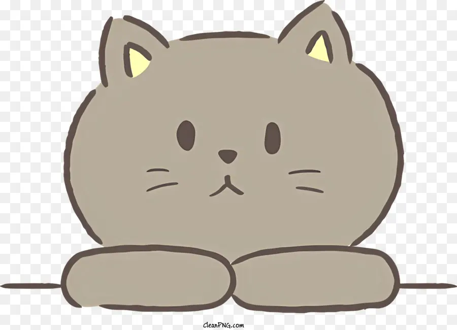 серый кот，мультфильм кот PNG
