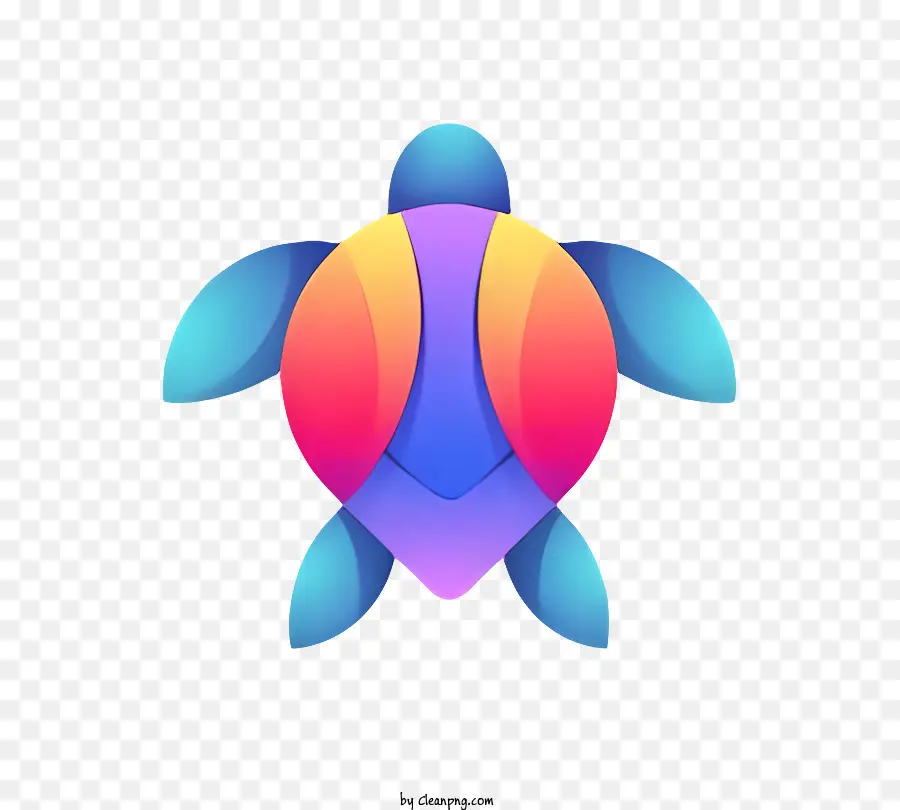красочная морская черепаха，сердце в форме сердца PNG