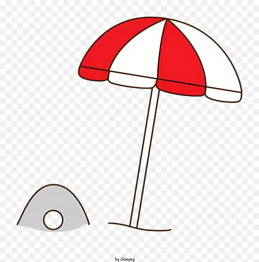 Красный зонт，Белый зонт PNG