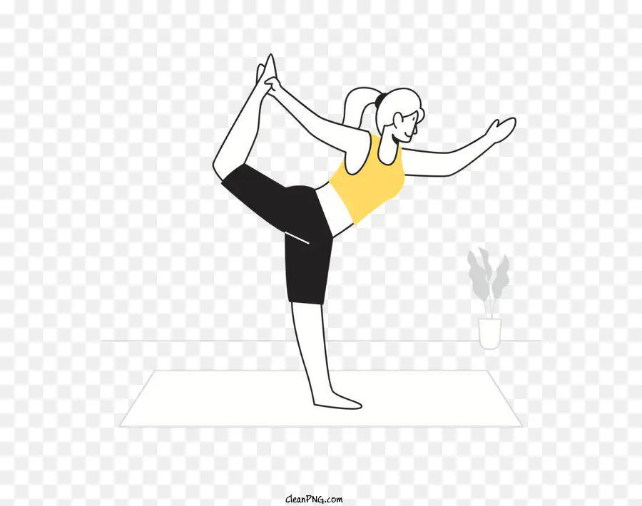 мультфильм，позиция йоги PNG