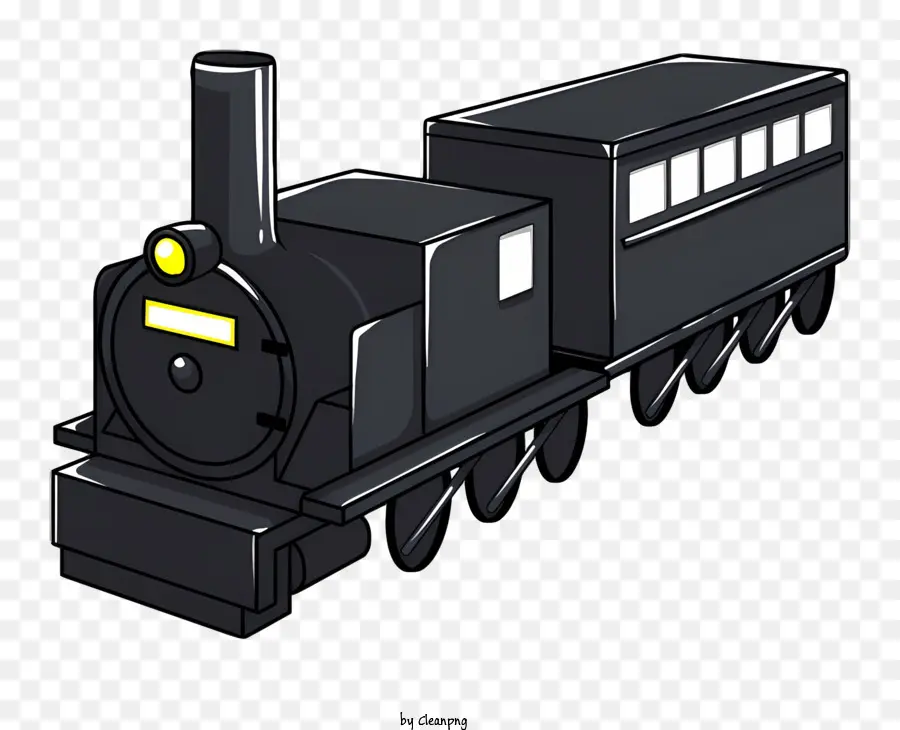 Черный паровой локомотив，паровой двигатель PNG