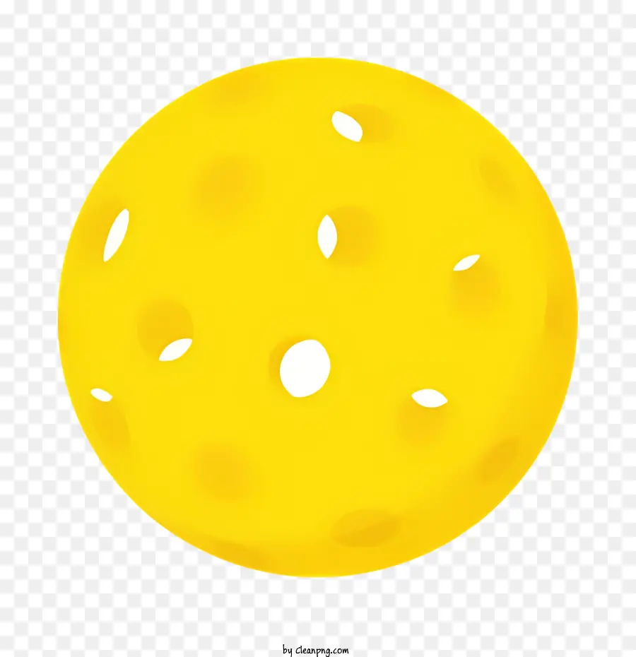 Желтый футбольный мяч，белые пятна PNG
