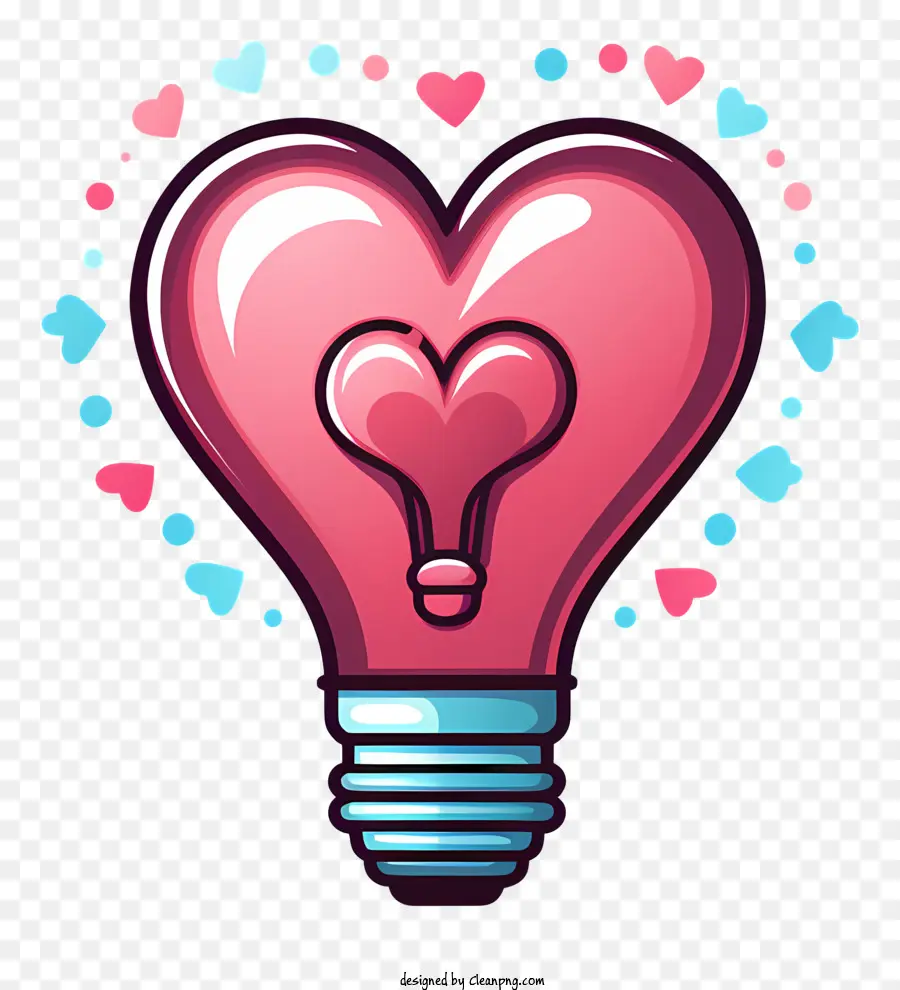 лампочка с сердцем，лампочка в форме сердца PNG