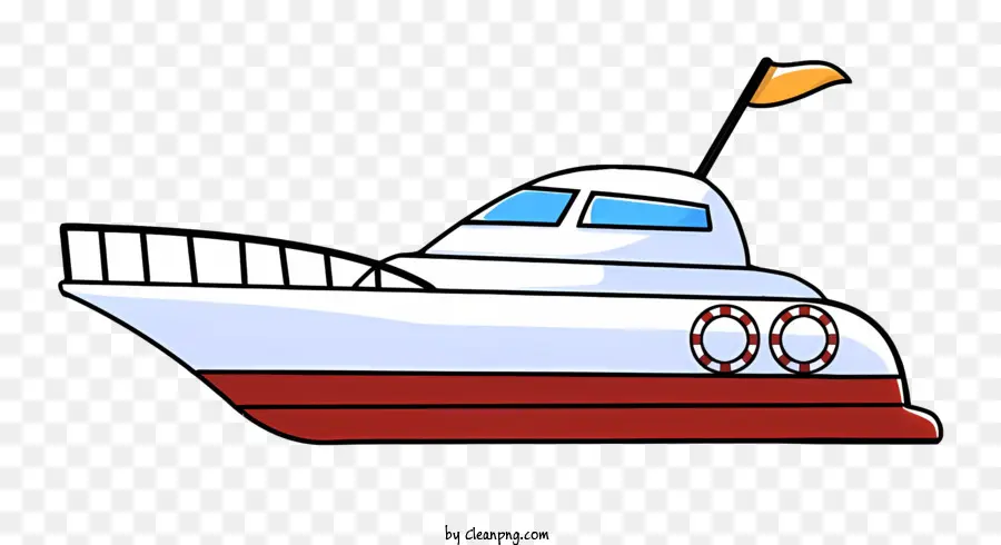 мультфильм，Небольшая белая лодка PNG