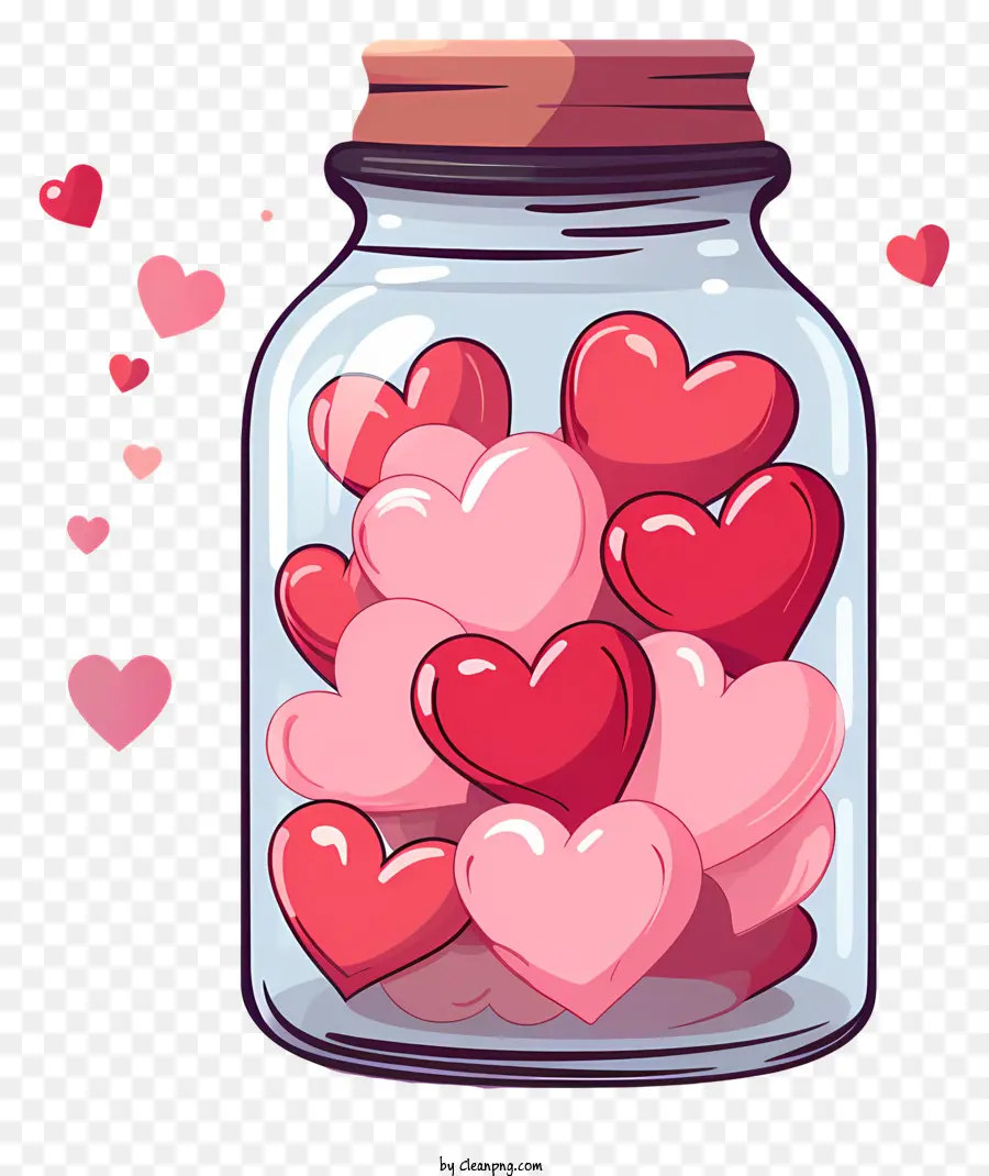 баночная банка с сердцем，Сердце в форме конфет PNG