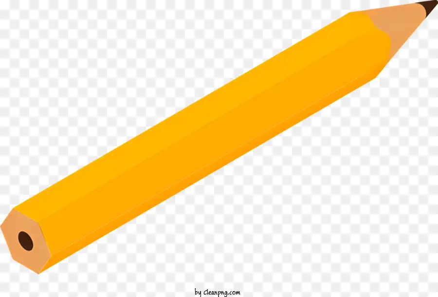 желтый карандаш，черный совет PNG