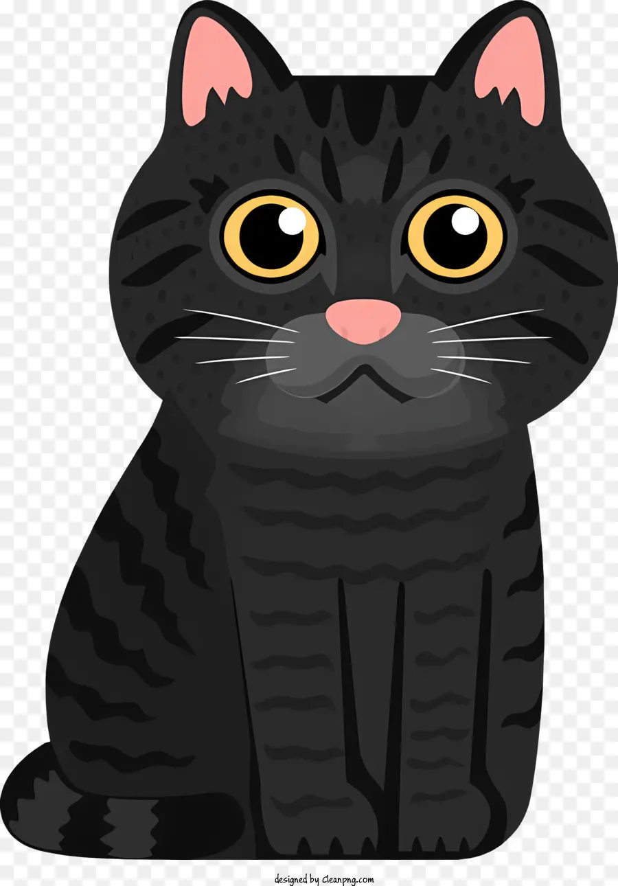 Черный кот，кошка с белыми пятнами PNG