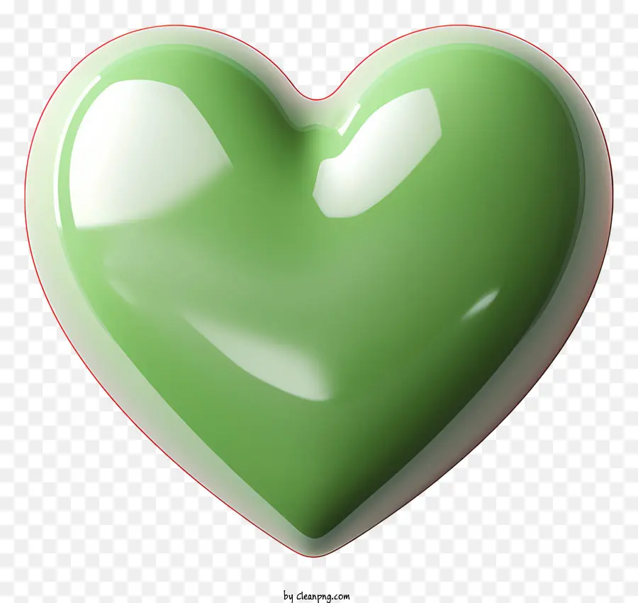 сердце，Зеленый сердечный объект PNG