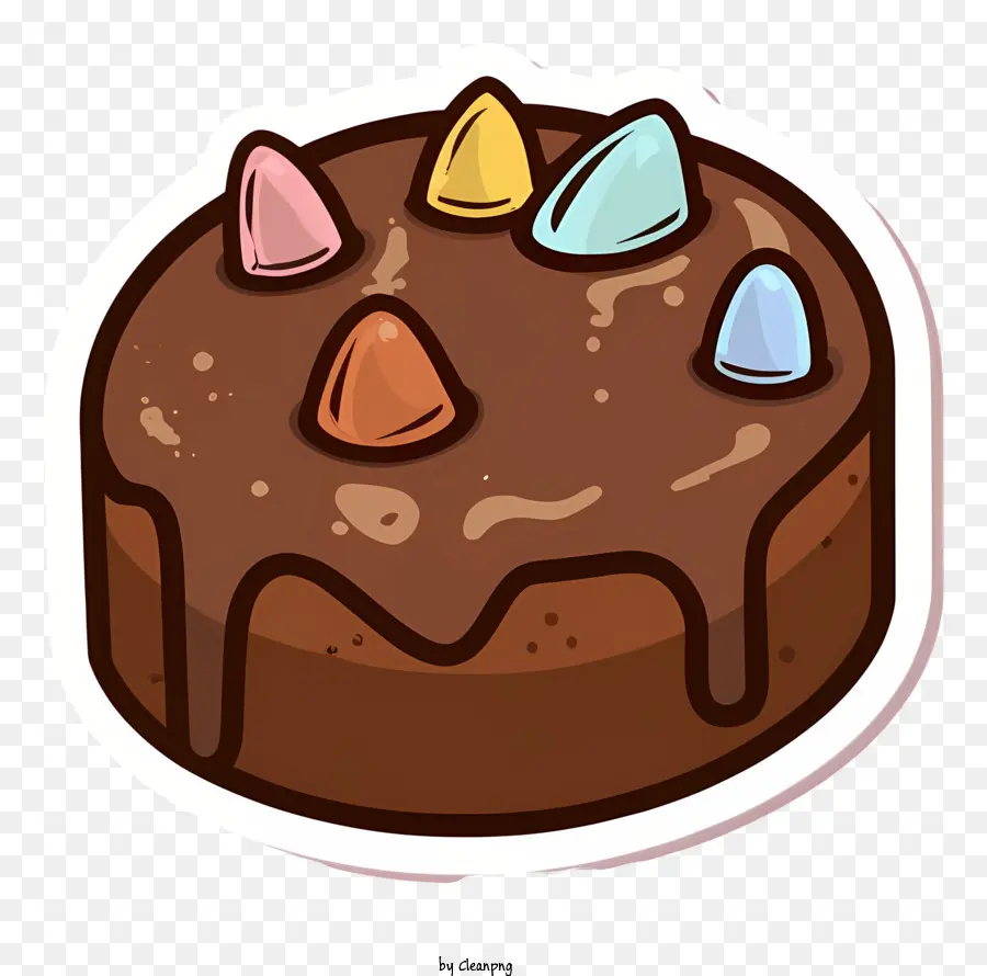 мультфильм，Шоколадный торт PNG