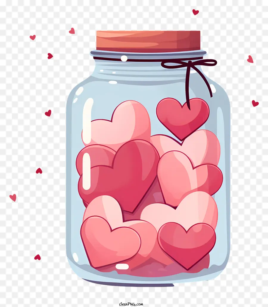 баночная банка с сердцем，Сердце в форме конфетти PNG