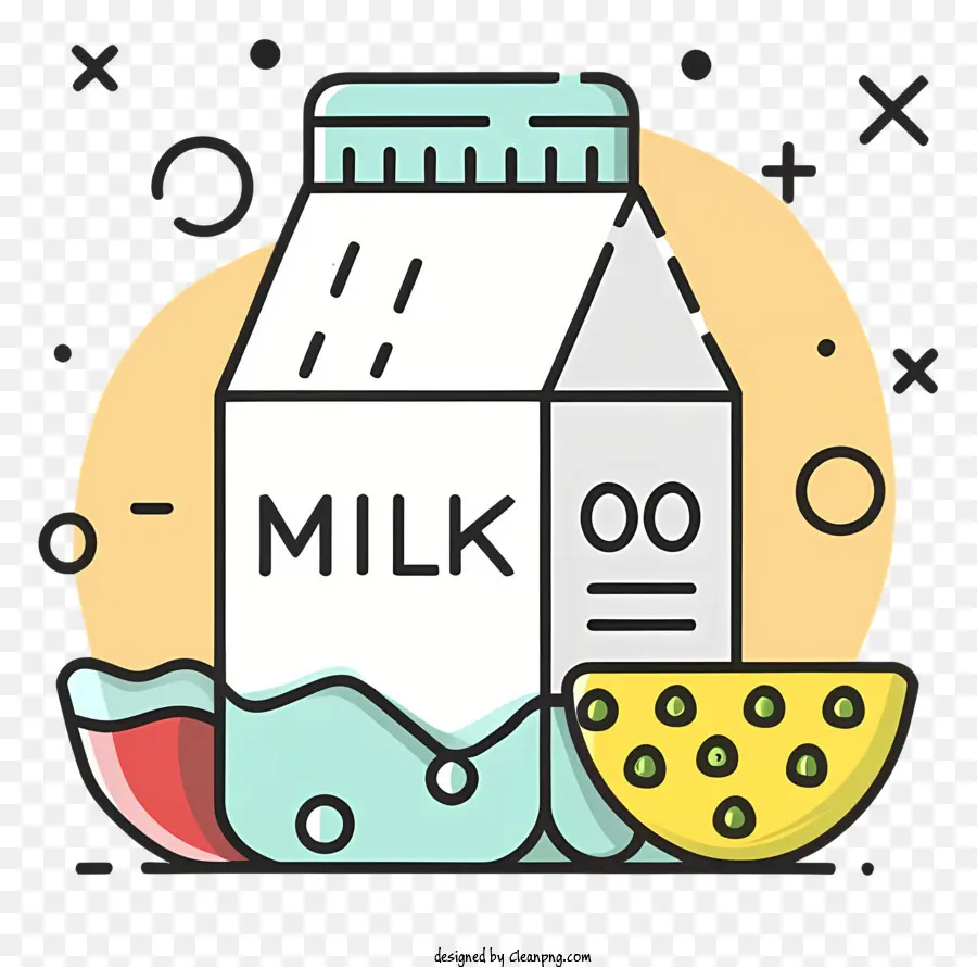 мультфильм，бутылка молока PNG