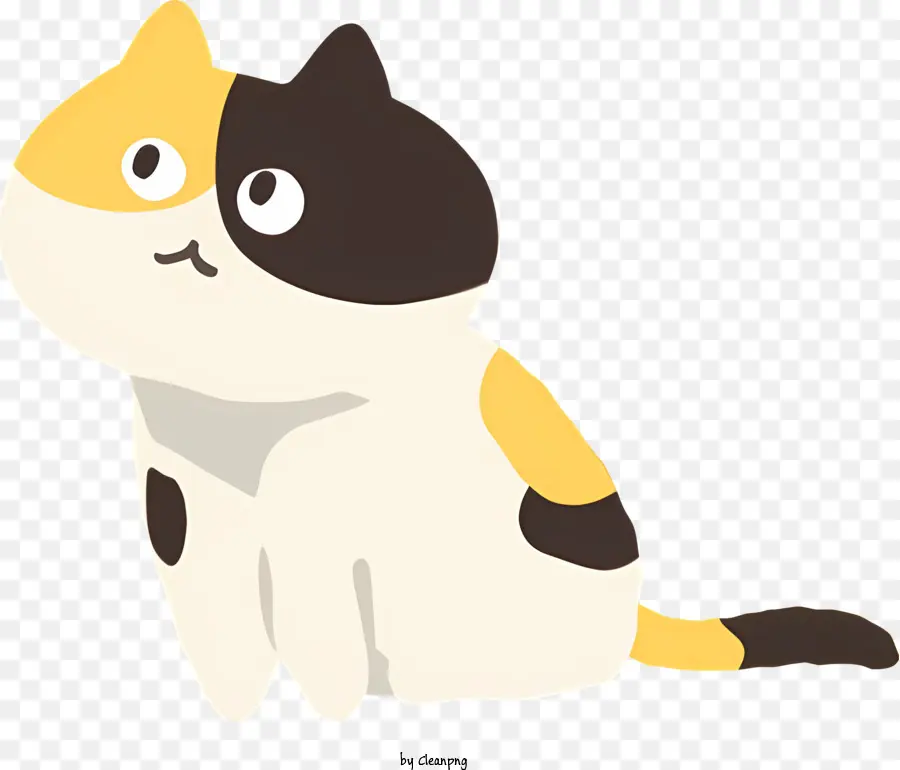 кошка，желтые и белые полосы PNG