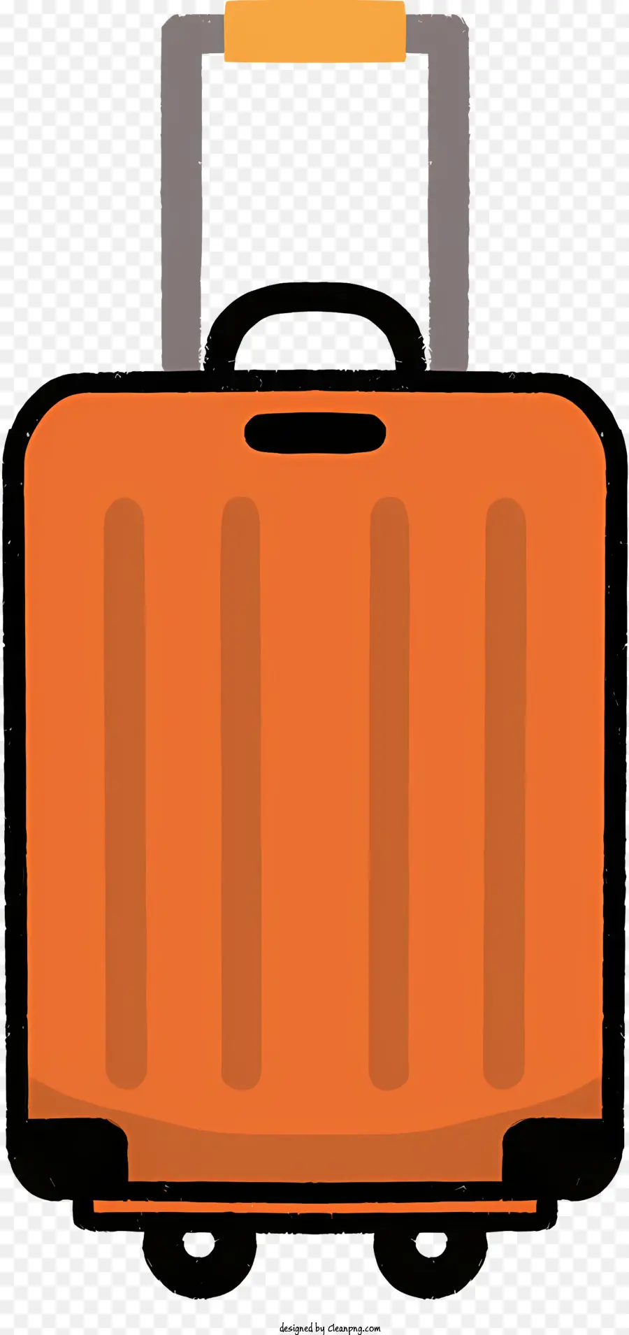 оранжевый чемодан，ручной клади PNG