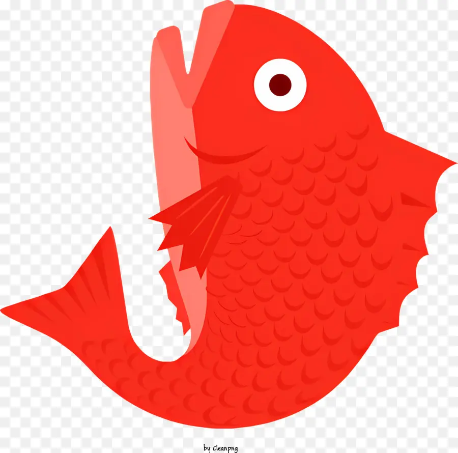 красная рыба，большая рыба рот PNG