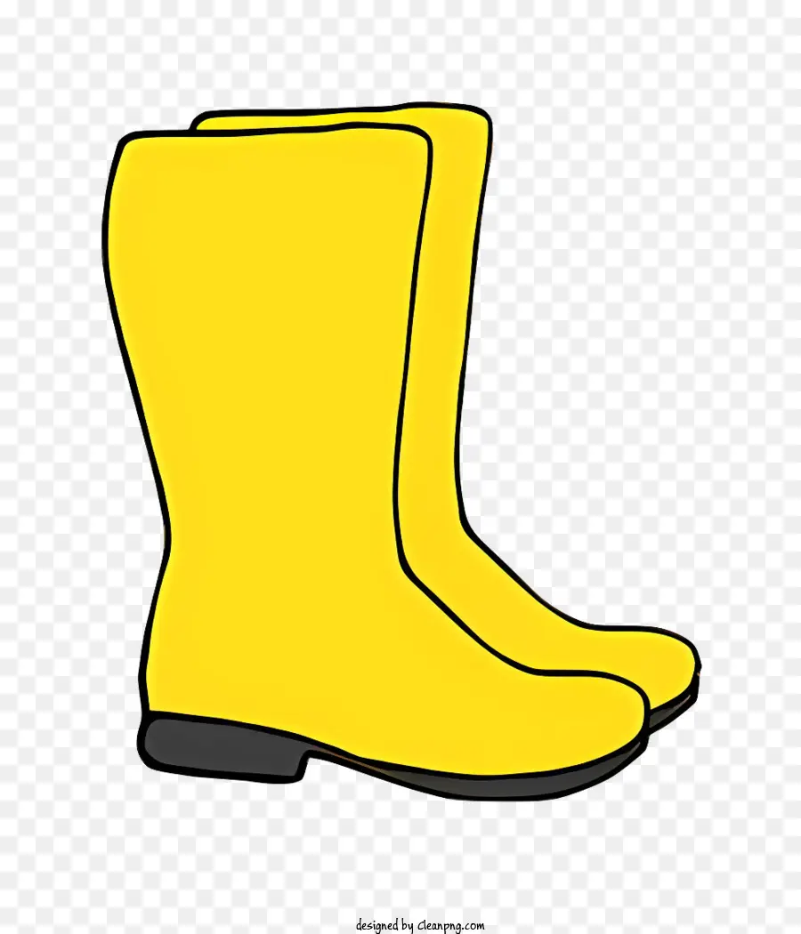 мультфильм，желтые ботинки PNG
