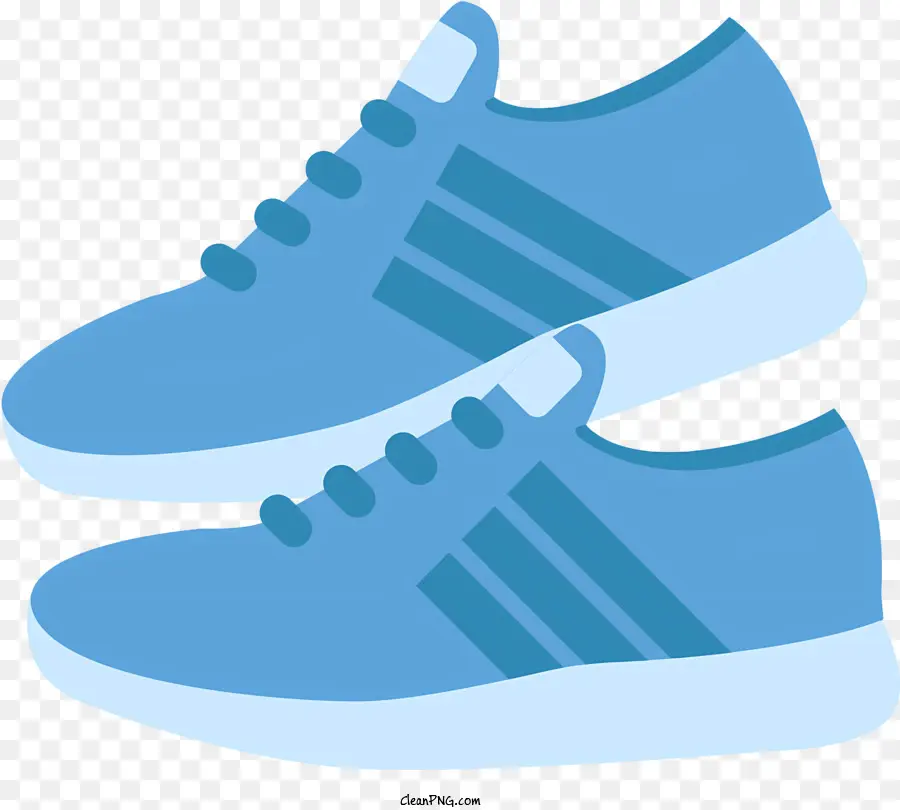 синие кроссовки，белая подошва PNG