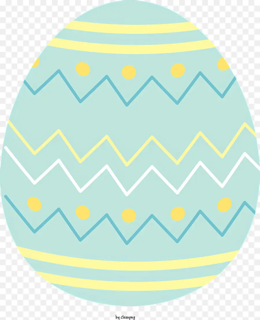 голубое яйцо，белый и желтый рисунок PNG