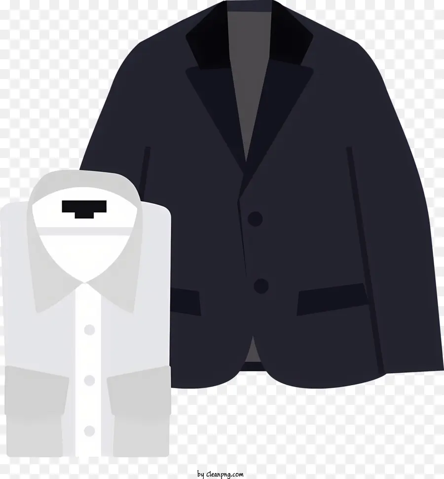 пиджак，белая рубашка PNG