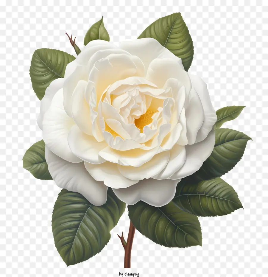 Белая розовая цветок，Белая Роза PNG
