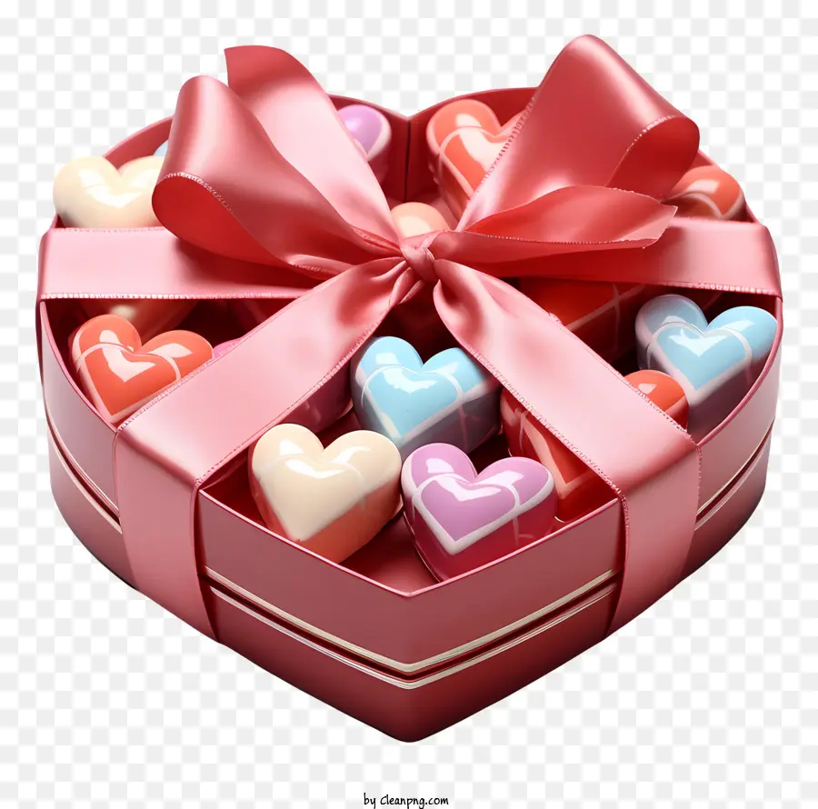 подарочная коробка，Сердце в форме шоколада PNG