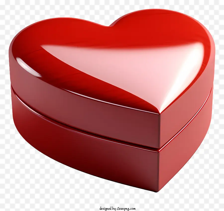 подарочная коробка，Красная коробка в форме сердца PNG