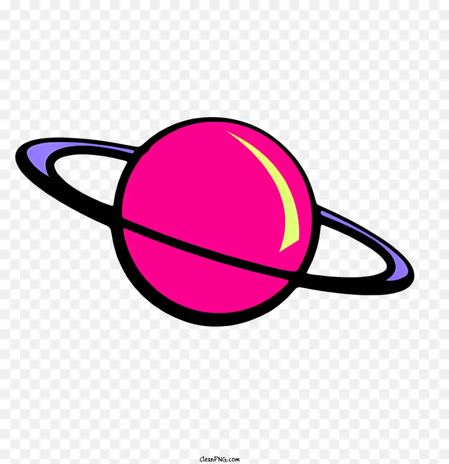 Розовая планета，планета с кольцом PNG
