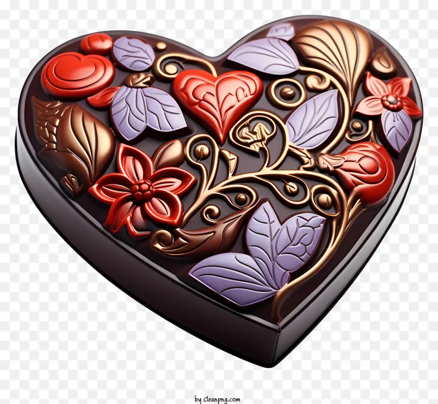 Шоколад，шоколадное сердце PNG