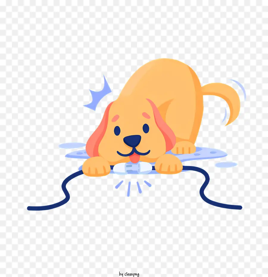 Cartoon Puppy，сидящий щенок PNG